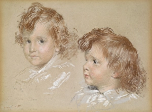 American Art Heritage Drucke: Studies of a Child's Head, date unknown