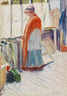 Im Atelier, 1910. Künstler: Hugo Simberg