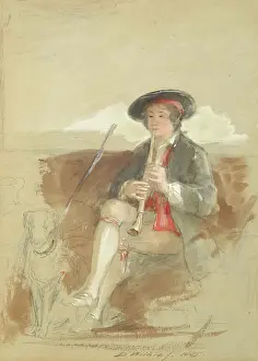 Romantic Era Paintings Drucke: Study for 'A Gentle Shepherd', 1825. Creator: David Wilkie