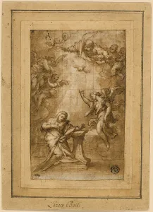 Italian Heritage Art Gallery Drucke: Study for the Annunciation, n.d. Creator: Lazzaro Baldi