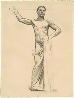Studie des Apollon für Apollo und die Musen, um 1921.