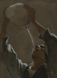 Oil On Canvas Paintings USA Drucke: Study for An Aragonese Smuggler, 1881. Creator: William Turner Dannat