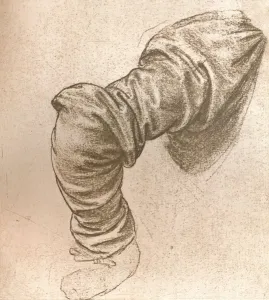 Leonardo Da Vinci Study Drucke: Study for the arm of St Peter in `The Last Supper`
