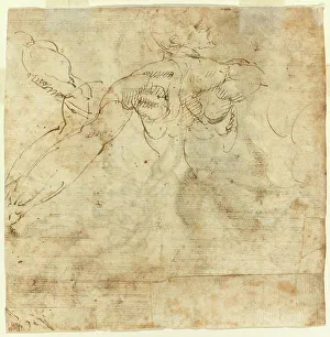 Italian Heritage Art Gallery Drucke: Study of a Back. Creator: Giulio Cesare Procaccini