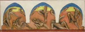Drucke von Studie für das Barnes-Mosaik 'The Dance', Ockerharmonie, 1930-1931. Im Bestand des Musée Matisse in Nizza Henri Matisse Drucke: Studie für das Barnes-Mural The Dance