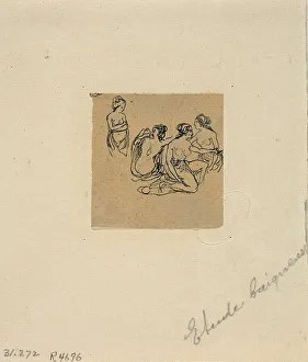 Studium der Badenden, n.d.; Künstler: Rodolphe Bresdin