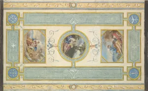 Ornate Ceiling Decoration Drucke: Study for a Ceiling, n. d Creator: Jean Jacques Lagrenee