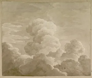 Neoclassicism Paintings Drucke: Study of Clouds, 1815. Creator: Castellan, Antoine-Laurent (1772-1838)