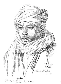 Jean Leon Gerome Artwork Drucke: Study of an Egyptian man, 1895