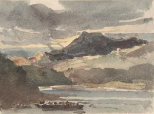Water Transport In Britain Drucke: Study for The Ferry, after 1829. Creator: Peter de Wint