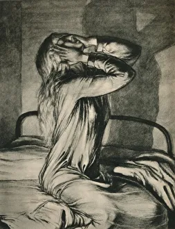 Drucke von Studie einer Mädchen aus dem Jahr 1910. Aus The Studio Band 95. Von den Londoner Büros der Studios in London im Jahr 1928 Schlafzimmer Drucke: Studie einer Mädchen, 1910 (Künstler: Maxwell Gordon Lightfoot)