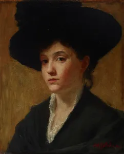Heritage Art In The USA Drucke: Study of a Hat, 1889. Creator: Susan M Ketcham
