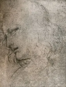 Leonardo Da Vinci Study Drucke: Study for the head of St Philip in `The Last Supper`