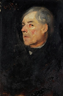 Nineteenth Century Male Portraits Drucke: Study of an old Man, 1875. Creator: Eilif Peterssen