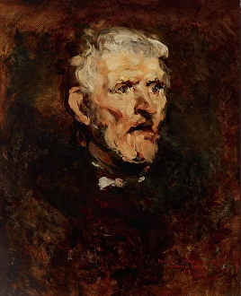 Heritage Art In America Drucke: Study of an Old Man, about 1878. Creator: Joseph Frank Currier
