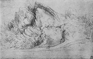 Italian Rock Formations Drucke: Study of Rock Formations, c1480 (1945). Artist: Leonardo da Vinci