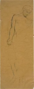 French Art Heritage Images Drucke: Study of a Standing Draped Figure, 1850 / 60. Creator: Jules Elie Delaunay