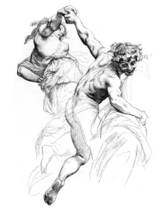 Nineteenth Century Drawing Drucke: Study for The Triumph of Flora, c1880-1882. Artist: Alexandre Cabanel