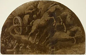 Studium für die Sehnsucht nach der Vision des heiligen Franz von Assis im Himmel auf einem Feuerwagen, um 1600/02. Schöpfer: Jacopo Ligozzi
