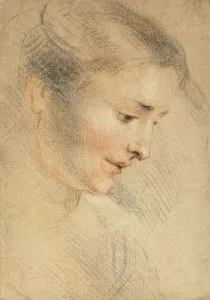 Sergei Ivanovich Gribkov Artist Drucke: Study of a Womans Head, 1710s