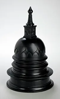 Asian Buddhist Art Drucke: Stupa, 19th century. Creator: Unknown