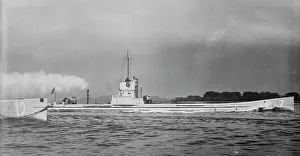 Unterseeboot U-7 bei voller Geschwindigkeit, zwischen c1914 und c1915. Ersteller: Bain News Service. Unterseeboot U-7 bei voller Geschwindigkeit, zwischen c1914 und c1915. Ersteller: Bain News Service