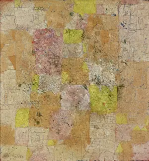 Drucke von Ein idyllisches Bild der suburbanen Epoche, in dem die Harmonie zwischen Natur und menschlicher Präsenz zum Ausdruck kommt Paul Klee Drucke: Suburbane Idylle von 1926