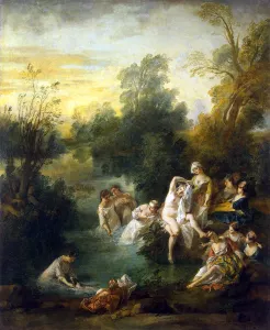 Genre Painting Artists Drucke: Summer, c1730