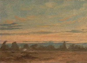 John Constable Oil Paintings Drucke: Summer - Evening Landscape, ca. 1825. Creator: John Constable