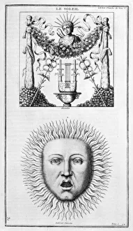 Solar System Illustration Drucke: The Sun, 1757