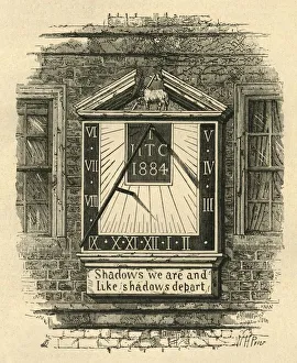 Old And New London Publication Drucke: Sun-Dial in the Temple, 1885, (1897). Creator: Unknown