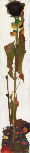 Bildende Kunst Drucke: Sonnenblume, 1909 - 1910. Ersteller: Schiele, Egon (1890 - 1918)