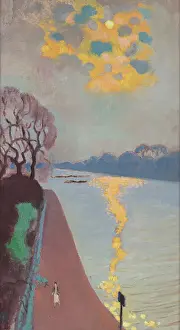 Maurice Denis Art Drucke: Sunlight on the River, 1932. Creator: Denis, Maurice (1870-1943)