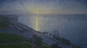 Oil On Canvas Painting Styles Drucke: Sunset, 1895. Creator: Eugène Jansson