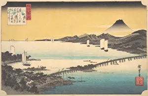 Sonnenuntergang in Seta, um 1832; um 1832; Künstler: Andō Hirosuke