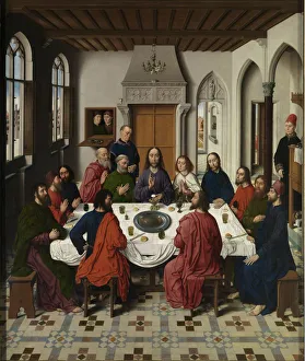 Early Netherlandish Art Style Drucke: The Last Supper altarpiece (central panel)