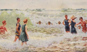 Surfing In Australia Drucke: Surf Bathing, 1923. Creator: Unknown