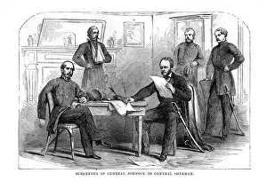 American Civil War Surrender Drucke: Surrender of General Johnston to General Sherman, 26 April 1865, (1872)