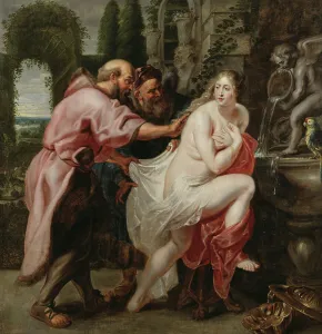 Flanders Belgium Artwork Drucke: Susanna and the Elders. Creator: Unknown