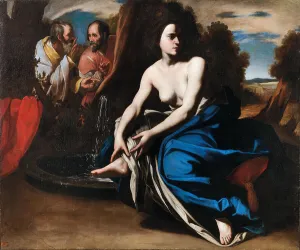 Susanna And The Elders Painting Drucke: Susannah and the Elders. Creator: Stanzione, Massimo (ca. 1585-ca. 1658)