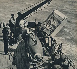 WWII British Warships Drucke: Out Sweep 1943