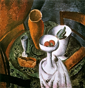 Hermitage Museum Collection Drucke: Table and Chairs, 1912. Creator: Andre Derain
