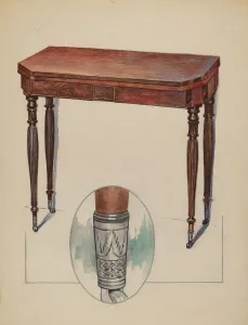 Tisch (Konsole oder Kartentisch), um 1936, Ersteller: Rolland Livingstone