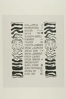Inhaltstabellen, 1908/09. Ersteller: Edvard Munch