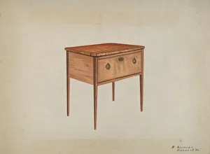Tisch mit tiefem Schrank, 1935/1942. Erstellerin: Mattie P. Goodman