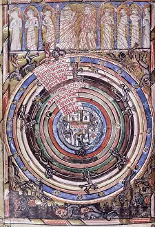 Concentric Circle Design Drucke: Table of the Spheres between Heaven and Hell