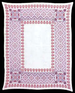 Tischdecke, Ukraine, um 1860; Künstler unbekannt
