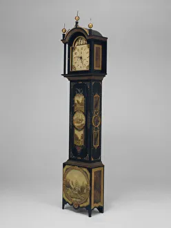 Heritage Art In America Drucke: Tall Case Clock, 1820 / 84. Creators: Silas Hoadley, Uriah Dyer