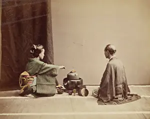 Asian Traditional Dress Drucke: Tea Ceremony, c1885. Creator: Unknown
