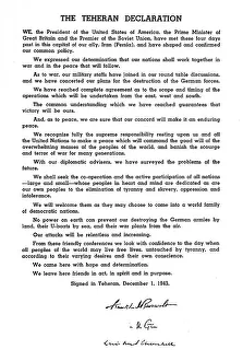 Winston Churchill Images Drucke: The Teheran Declaration, 1943, (1945)